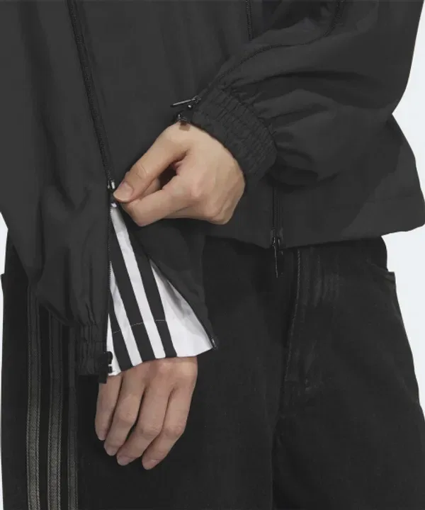 Тренировочная куртка с 3 полосками Adidas, черный — фото 3