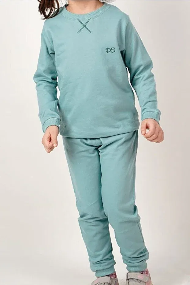 Детский спортивный комплект для девочек хлопковый Diamondstar Dubi Baby, Green