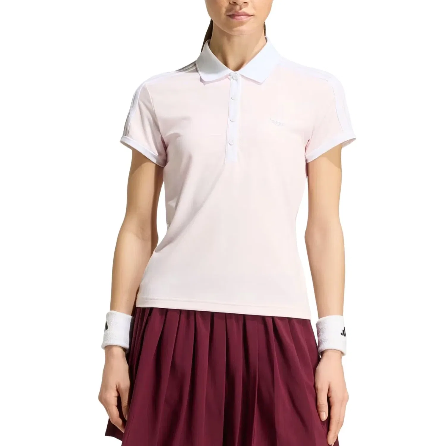 Женское теннисное поло с принтом Adidas Classic Polo Shirt, розовый — фото 2