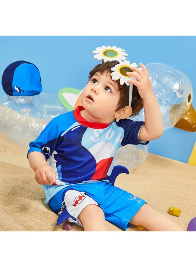 Комплект купальников для плавания с забавным дизайном акулы Lemonkid, синий