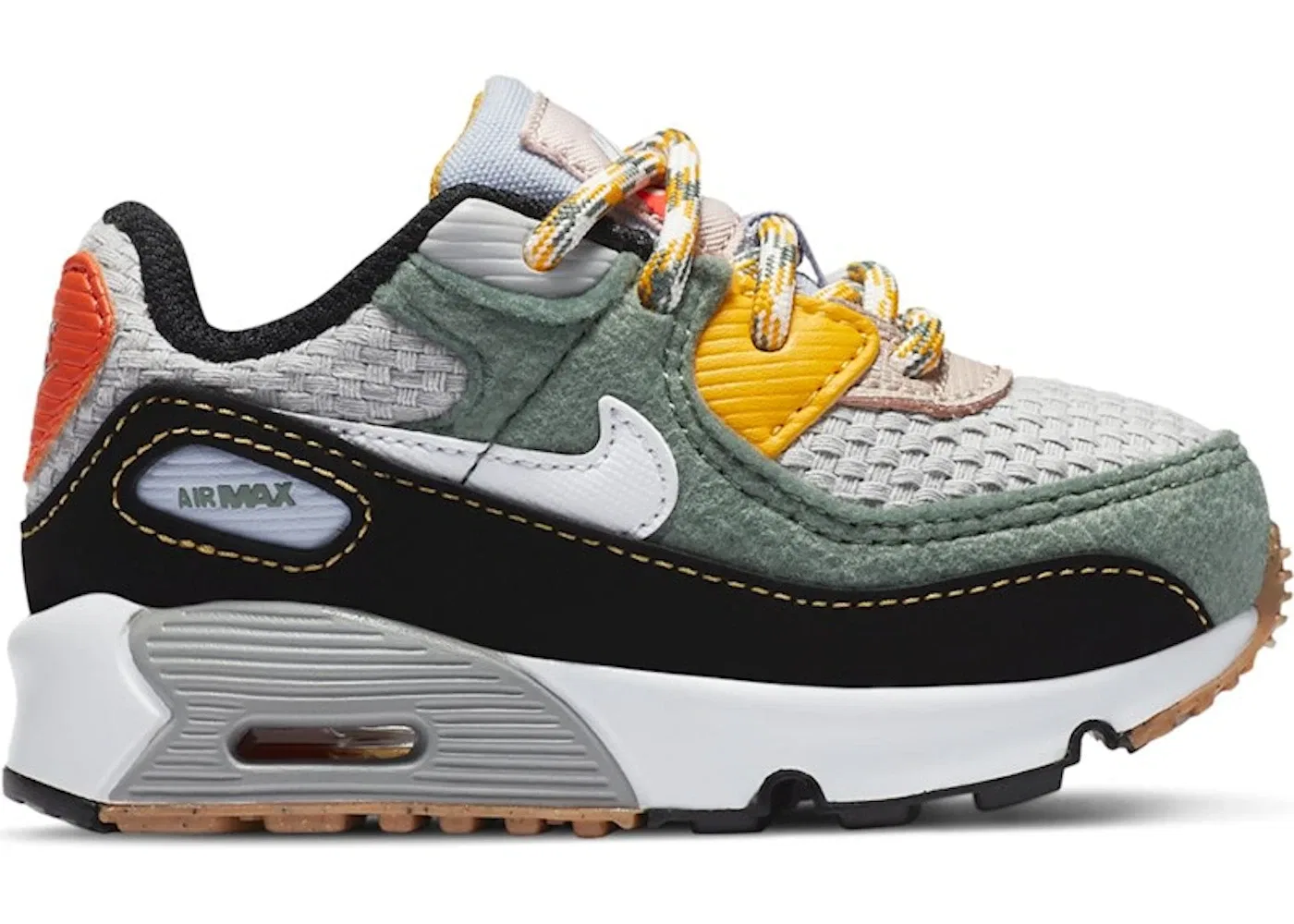 Детские кроссовки Lifestyle Nike Air Max 90, Spiral Sage/Black-University Gold-White
