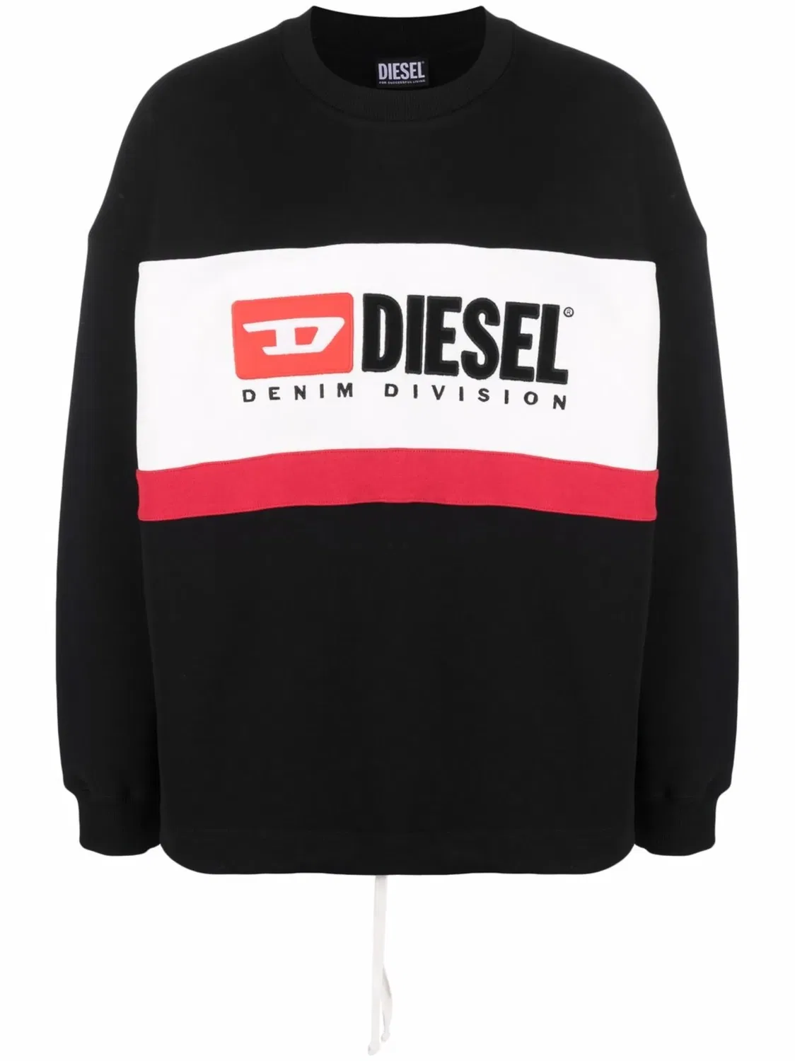 Свитшот с логотипом и круглым вырезом Diesel, черный