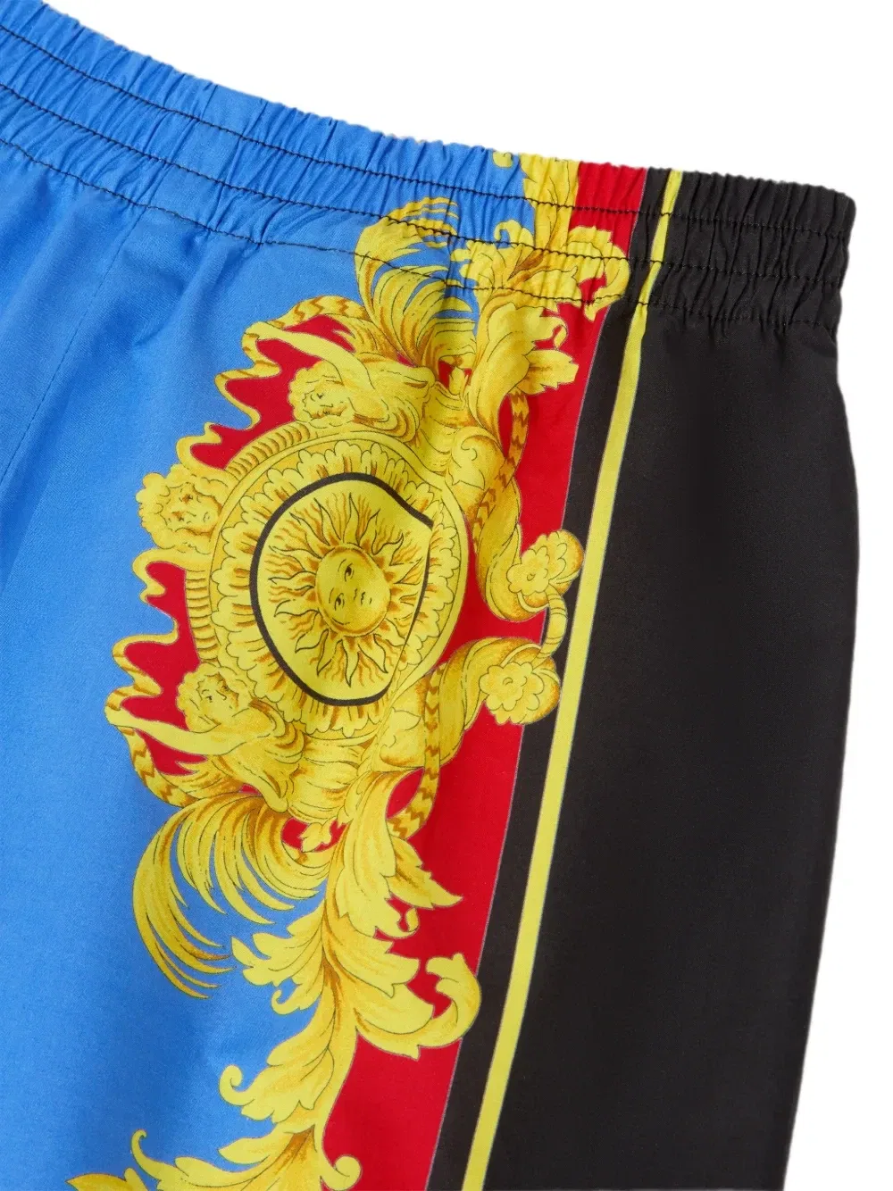 Поплиновые шорты с принтом Versace Kids, синий — фото 3