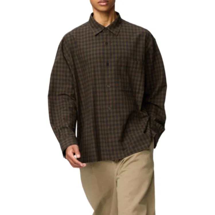 Рубашка мужская UNIQLO C Collection Shirts, Umber — фото 3