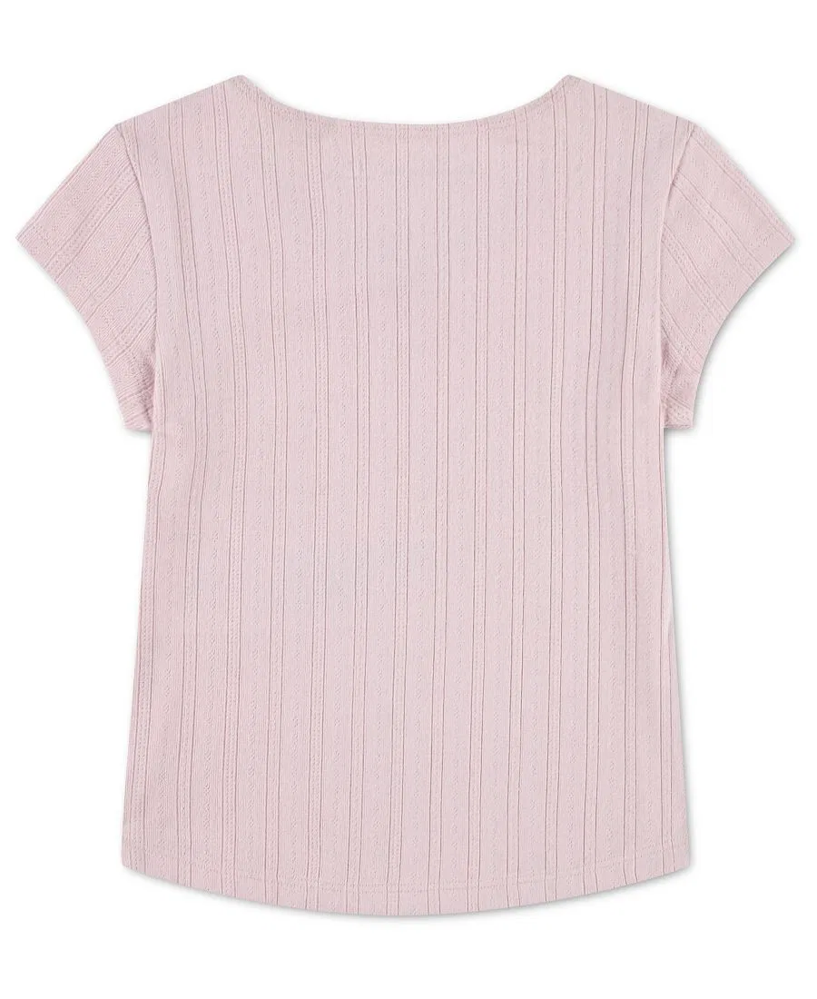 Детская футболка с круглым вырезом с коротким рукавом abercrombie kids, Pink — фото 2