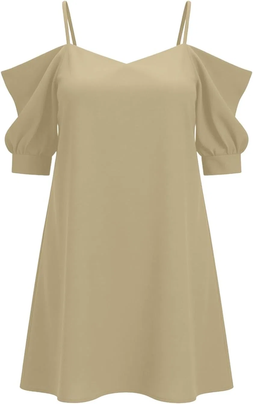 Женское летнее платье оверсайз, Khaki