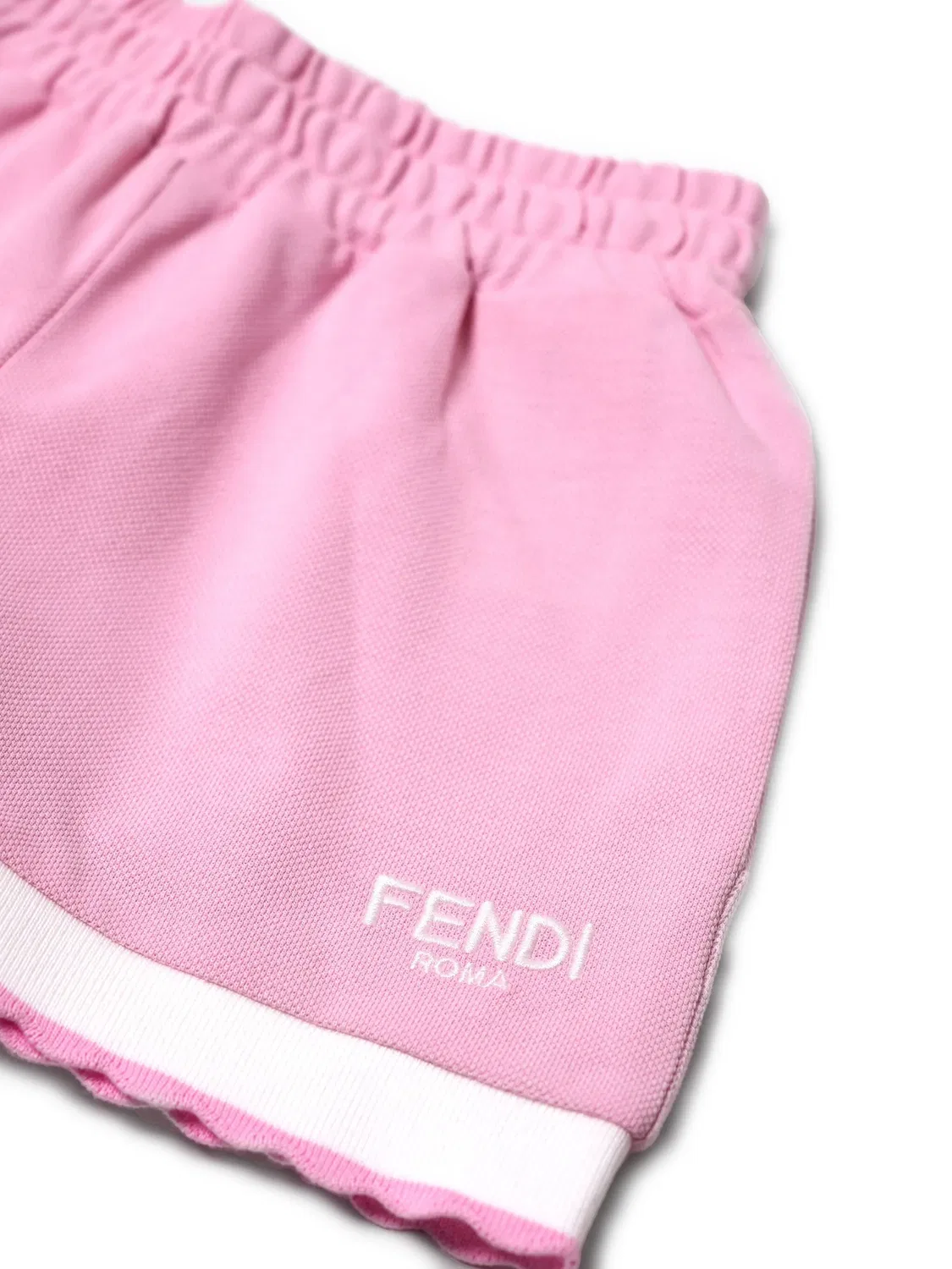 Шорты с вышитым логотипом FENDI, розовый — фото 4