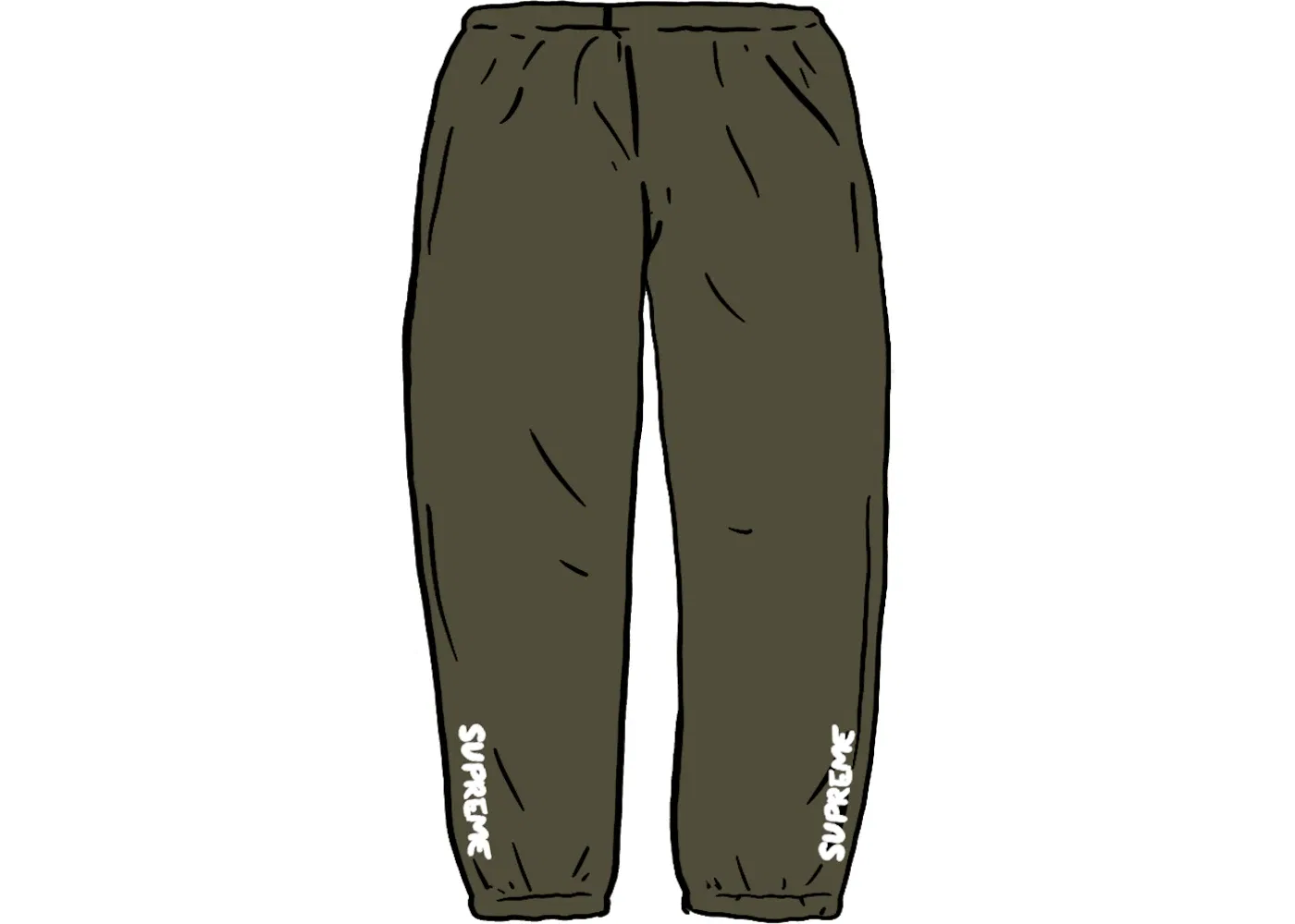 Мужские штаны Supreme Warm Up Pant Olive, Olive