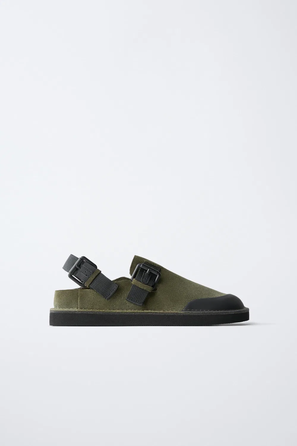 Скрученные сабо ZARA, Khaki Green