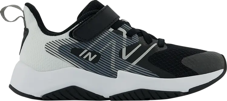 

Кроссовки New Balance Rave Run v2 Bungee Lace Big Kid X-Wide 'Black White', черный