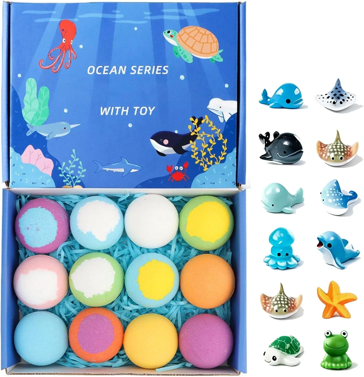 Набор бомбочек для ванн Ocean Series, 12 шт, разноцветные Generisch