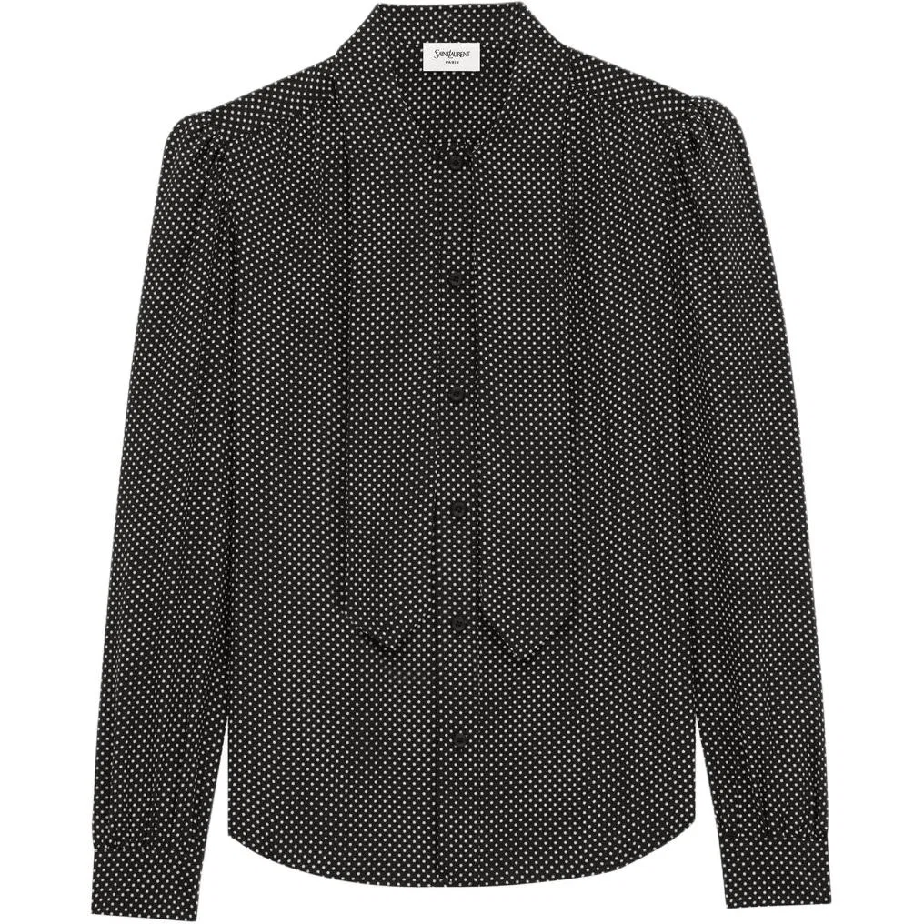 Мужская рубашка Black SAINT LAURENT — фото 3