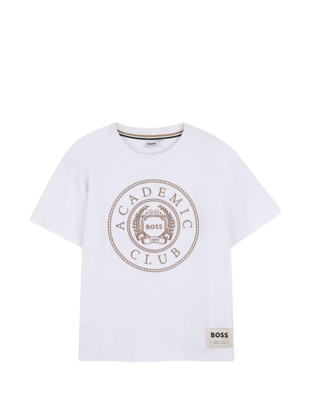 Футболка с вышитым логотипом BOSS Kidswear, белый