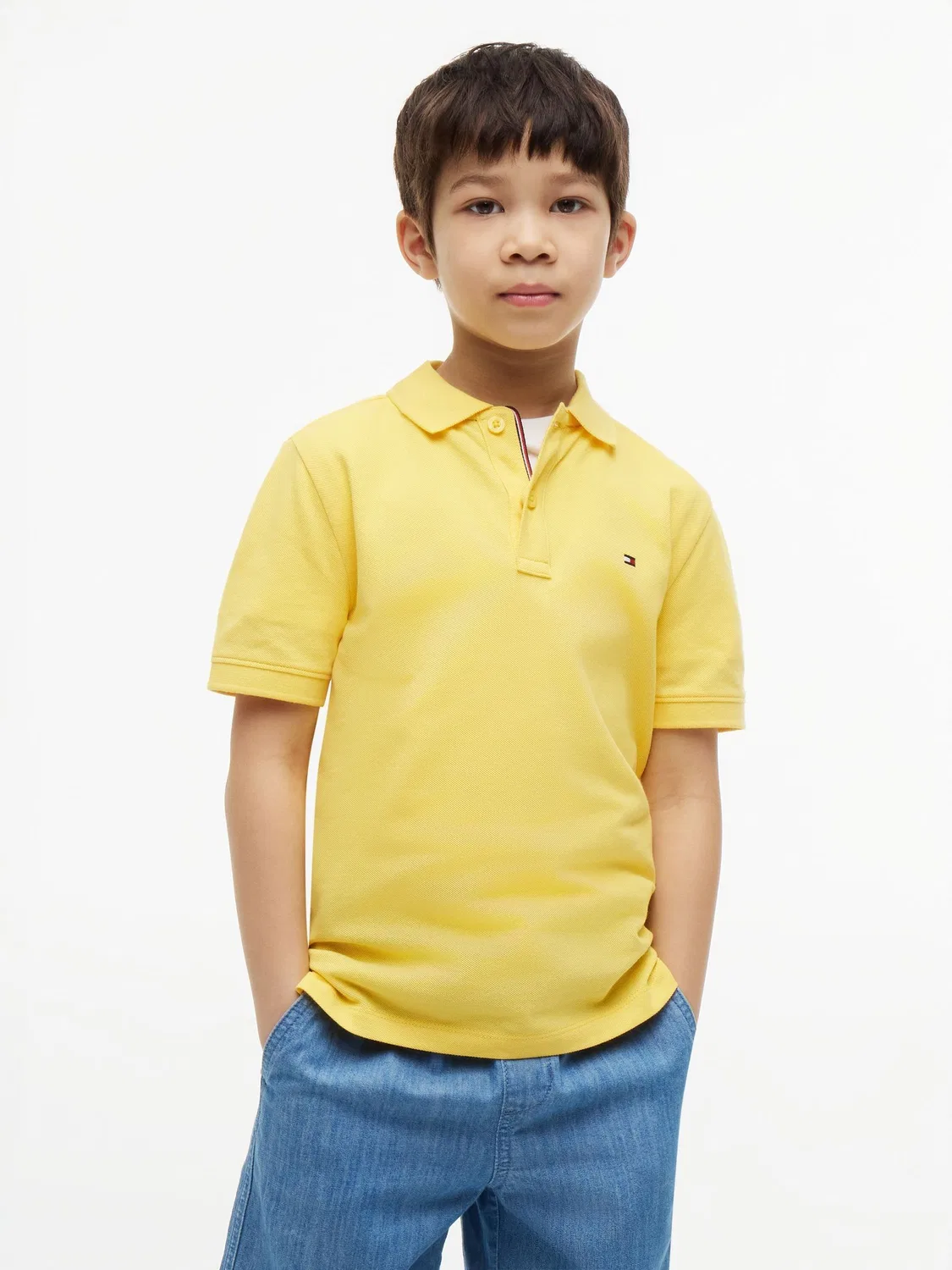 Поло Tommy Hilfiger Essential Regular Fit, желтое