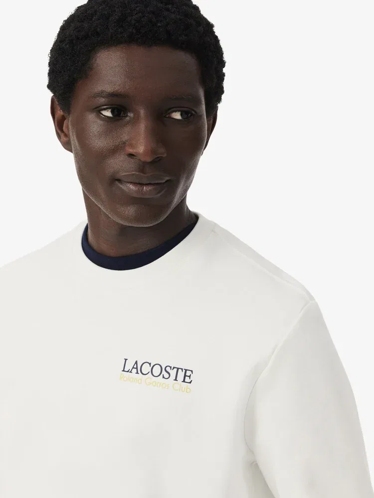 Свитшот с графическим принтом, Roland Garros LACOSTE, White — фото 2