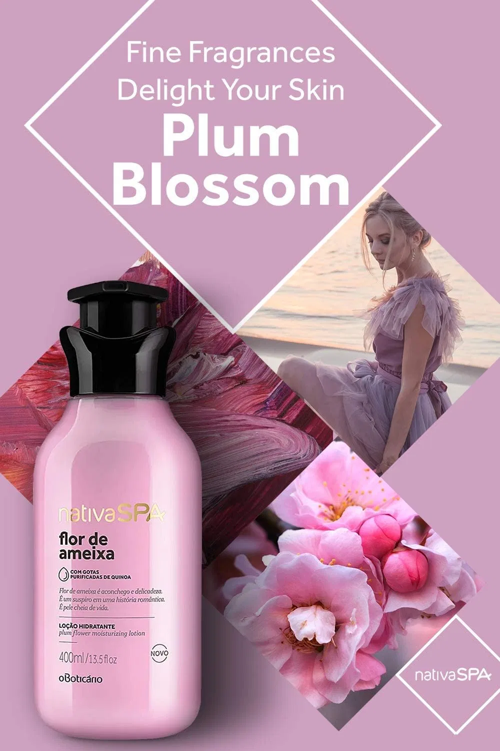 Лосьон увлажняющий Nativa Spa Flower by Ameixa, 400 мл Generic
