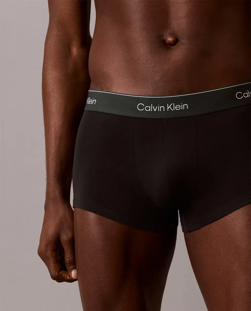 Мужские боксеры с заниженной талией из хлопка Calvin Klein, Negro — фото 4