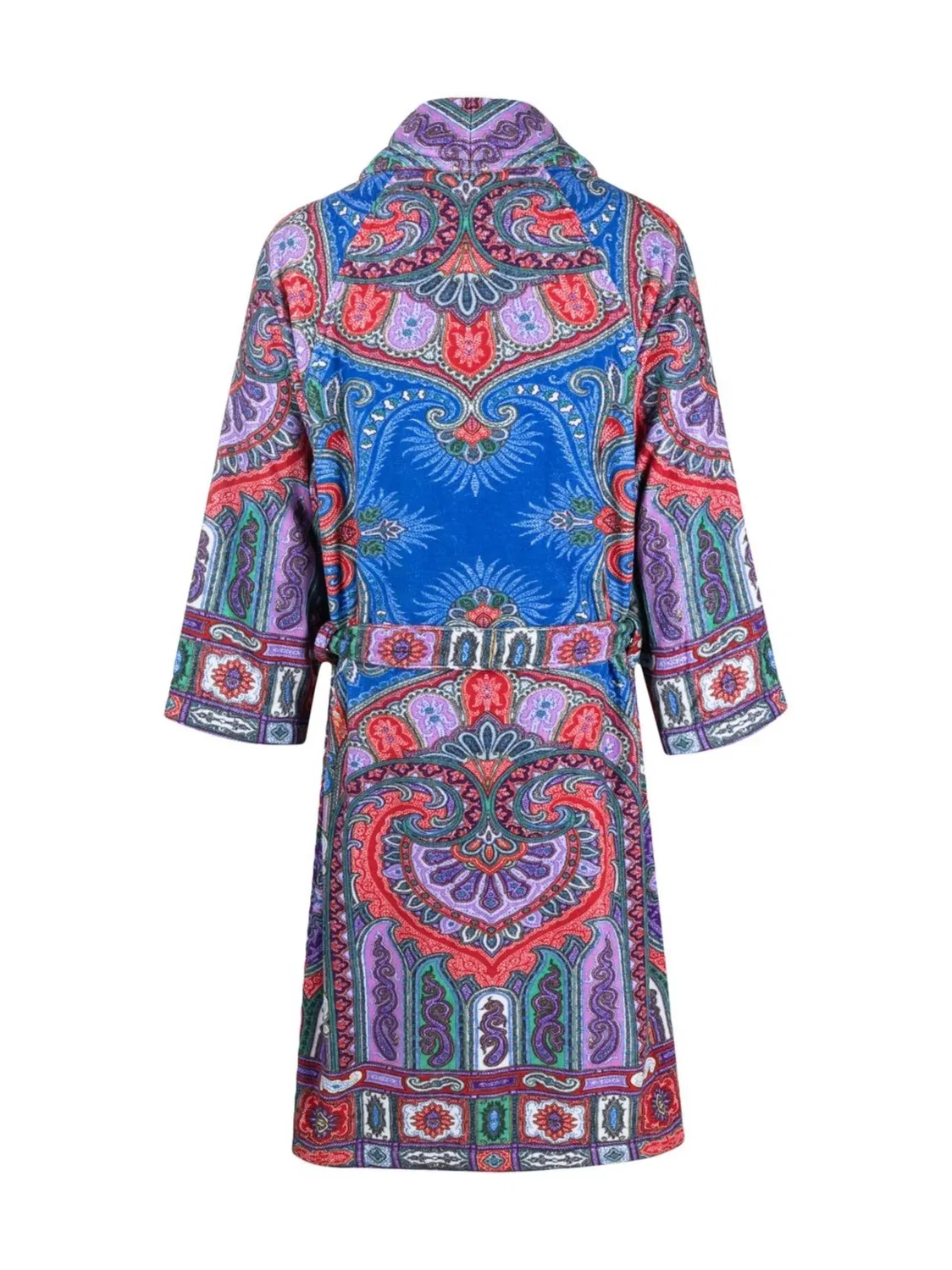 Хлопковый халат с узором пайсли ETRO, красный — фото 2