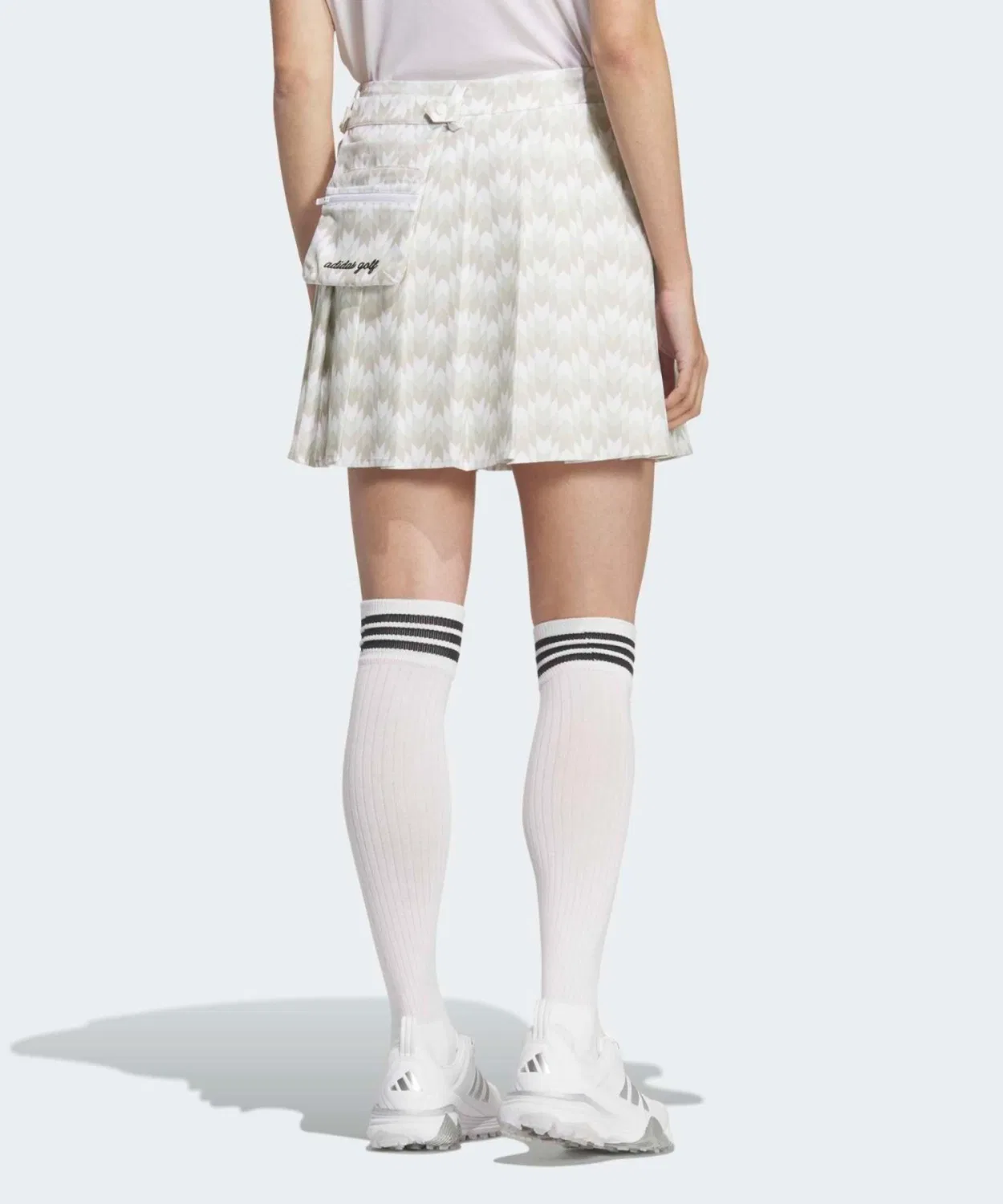 Женская юбка с принтом Regular Fit Adidas Golf, Белый — фото 2