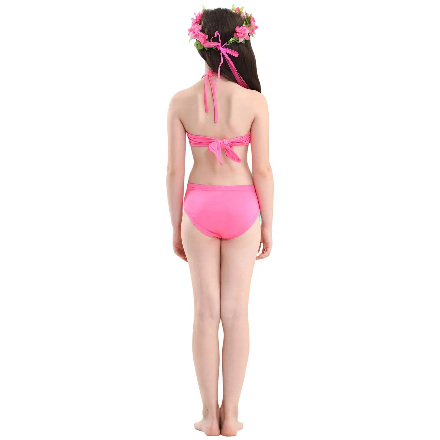 Комплект купальников с бретелями 3-Piece mermaid swimming suit with bikini set Jolly, розовый — фото 4