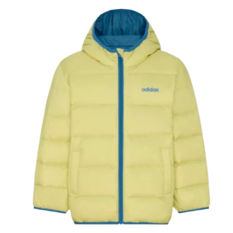 Детская куртка на пуху с капюшоном Adidas, Light Gold