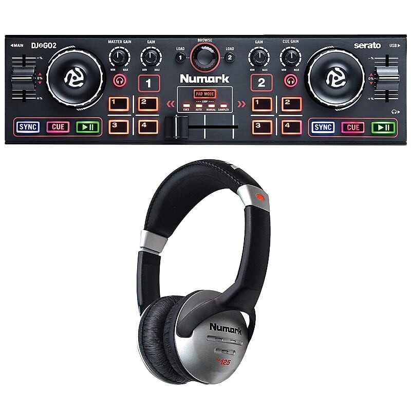 

Карманный диджейский контроллер Numark DJ2GO2 Touch с комплектом наушников HF125 Numark DJ2GO2 Touch Pocket DJ Controller with HF125 Headphones Package