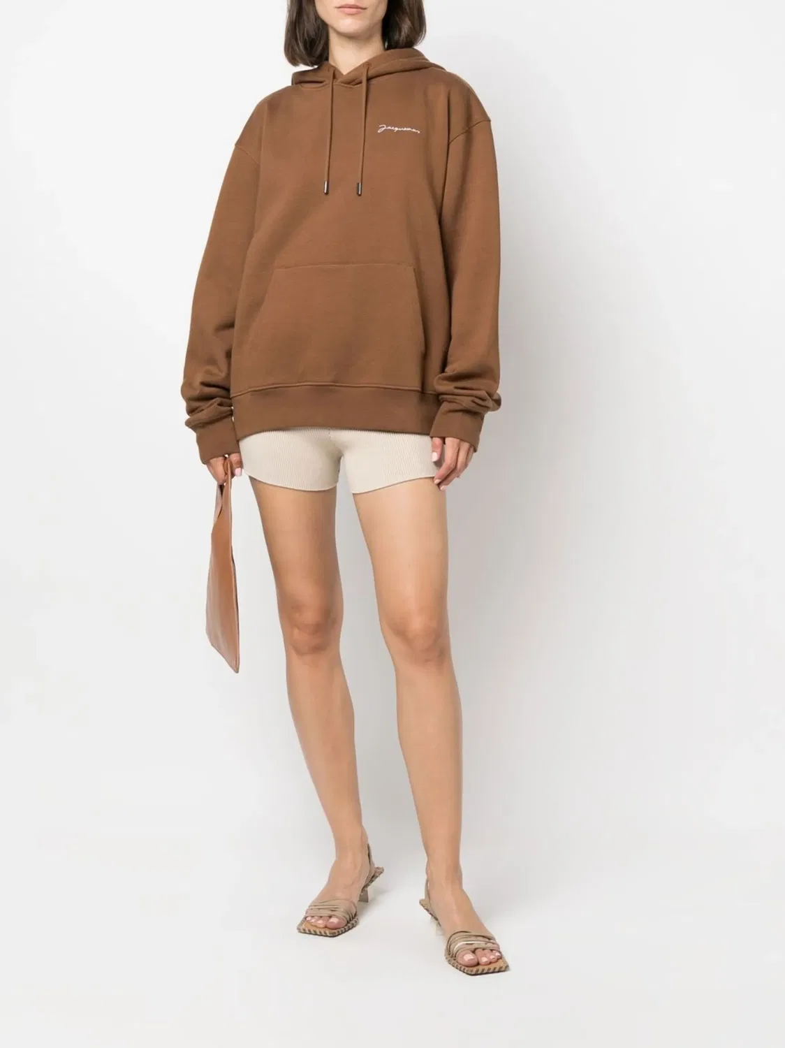 Jacquemus Худи Brodé коричневое — фото 3