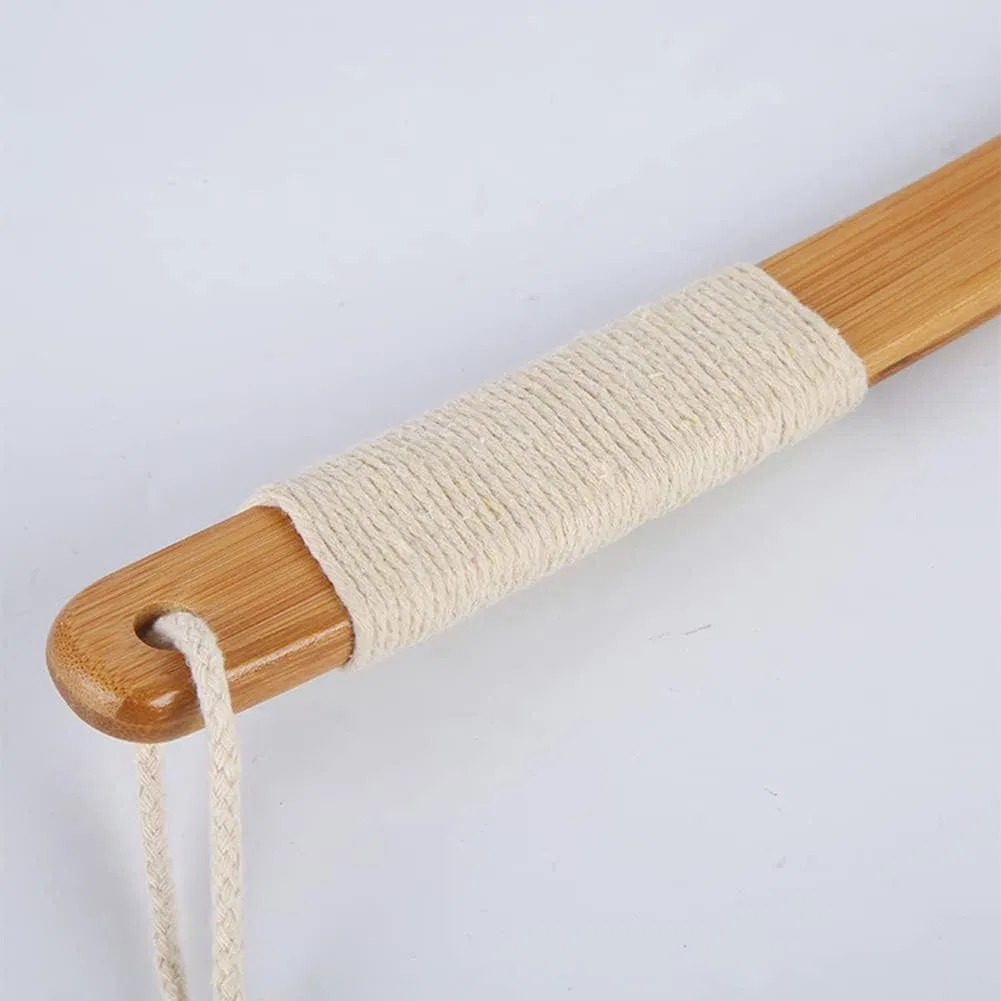 Щетка для тела с длинной ручкой, Runxingfu, 40x10.8 см, Beige — фото 4