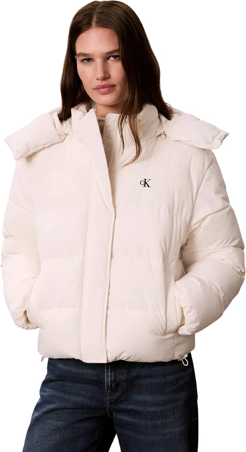 Женская куртка-пуховик матовая Calvin Klein, White (Tofu)
