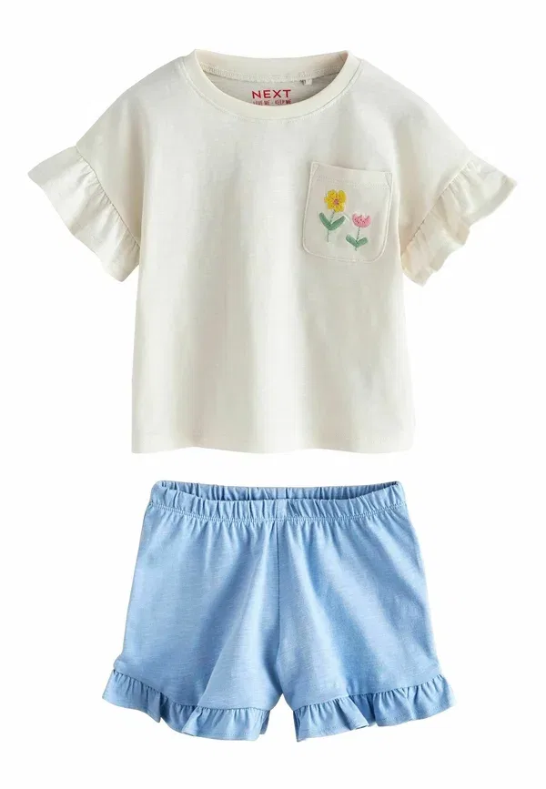 Комплект из топа и шорт с вышивкой Regular fit - top & shorts set 3 pack Next, Red, Green, красный/зеленый — фото 3