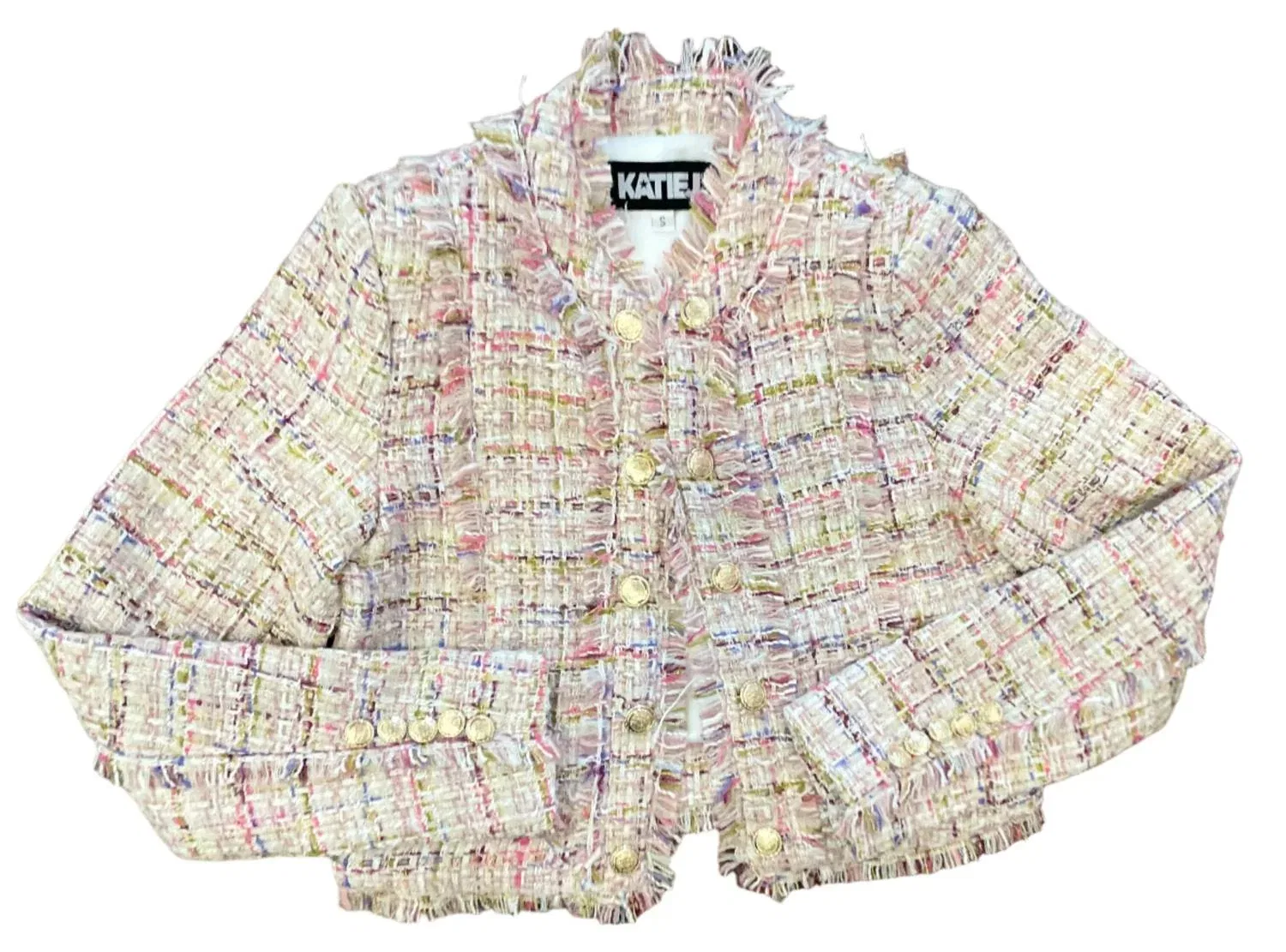 Детский жакет для девочек без подкладки Lurx Boucle Samantha KatieJnyc, Pink Multi — фото 2