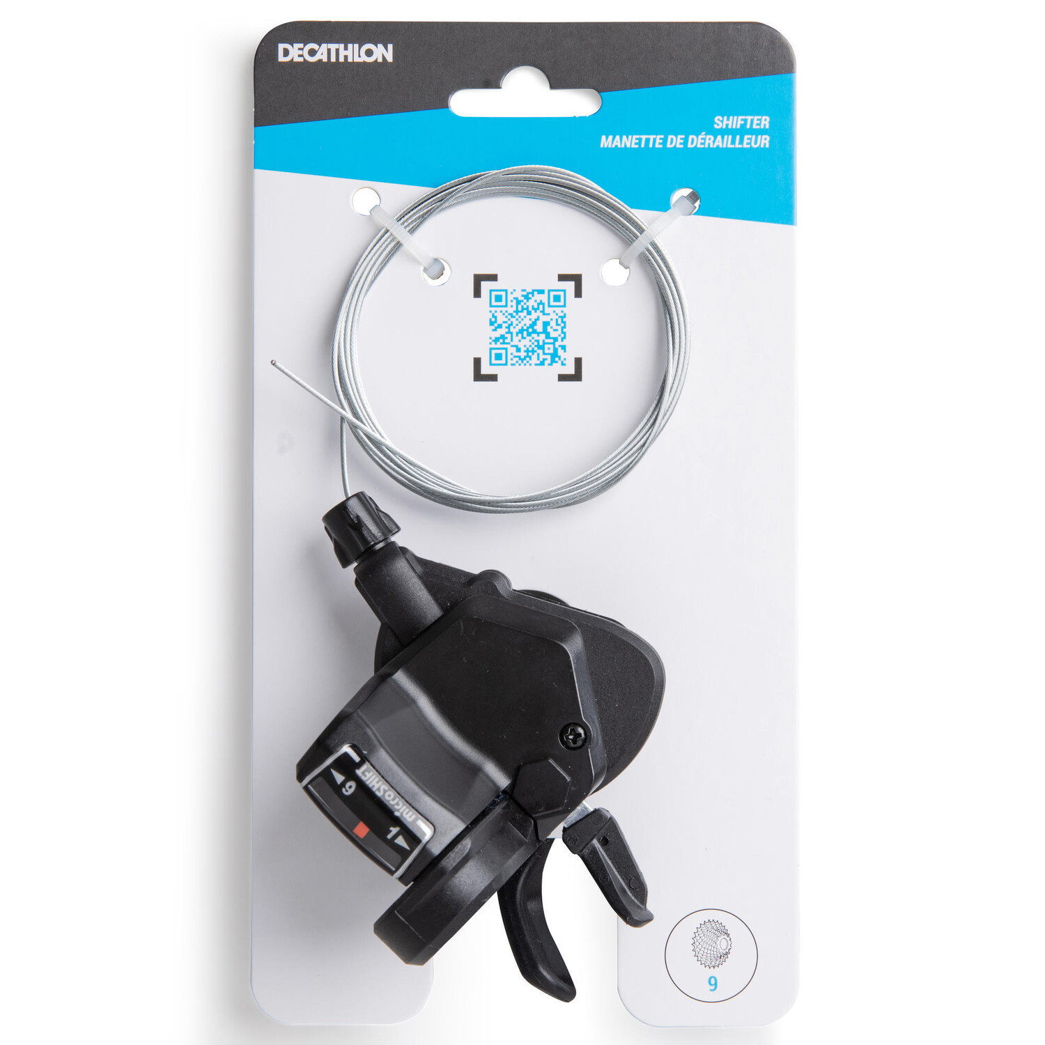 

Шифтер для велосипеда 9 скоростей черный Decathlon