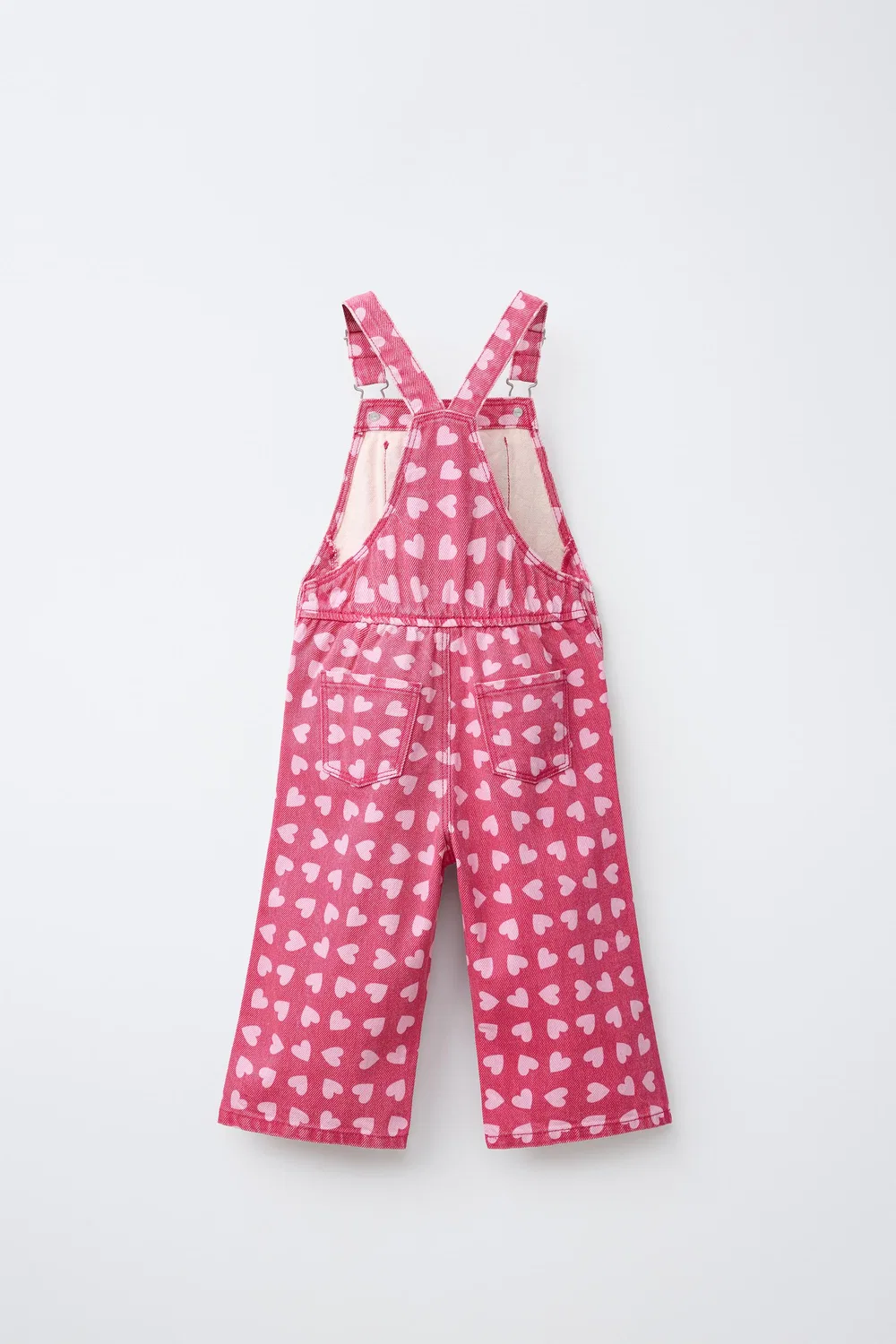 Комбинезон из саржи с принтом в виде сердечек ZARA, Pink — фото 2