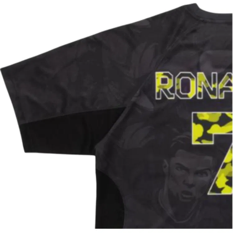Детская футболка с длинным рукавом CR7 LIFE Soccer Jerseys A BATHING APE, черный — фото 4