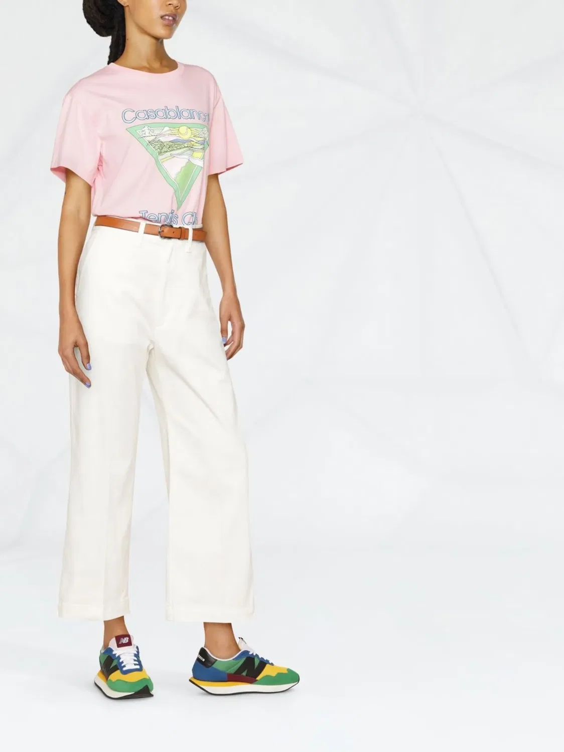 Polo Ralph Lauren Укороченные брюки-клеш белые — фото 3