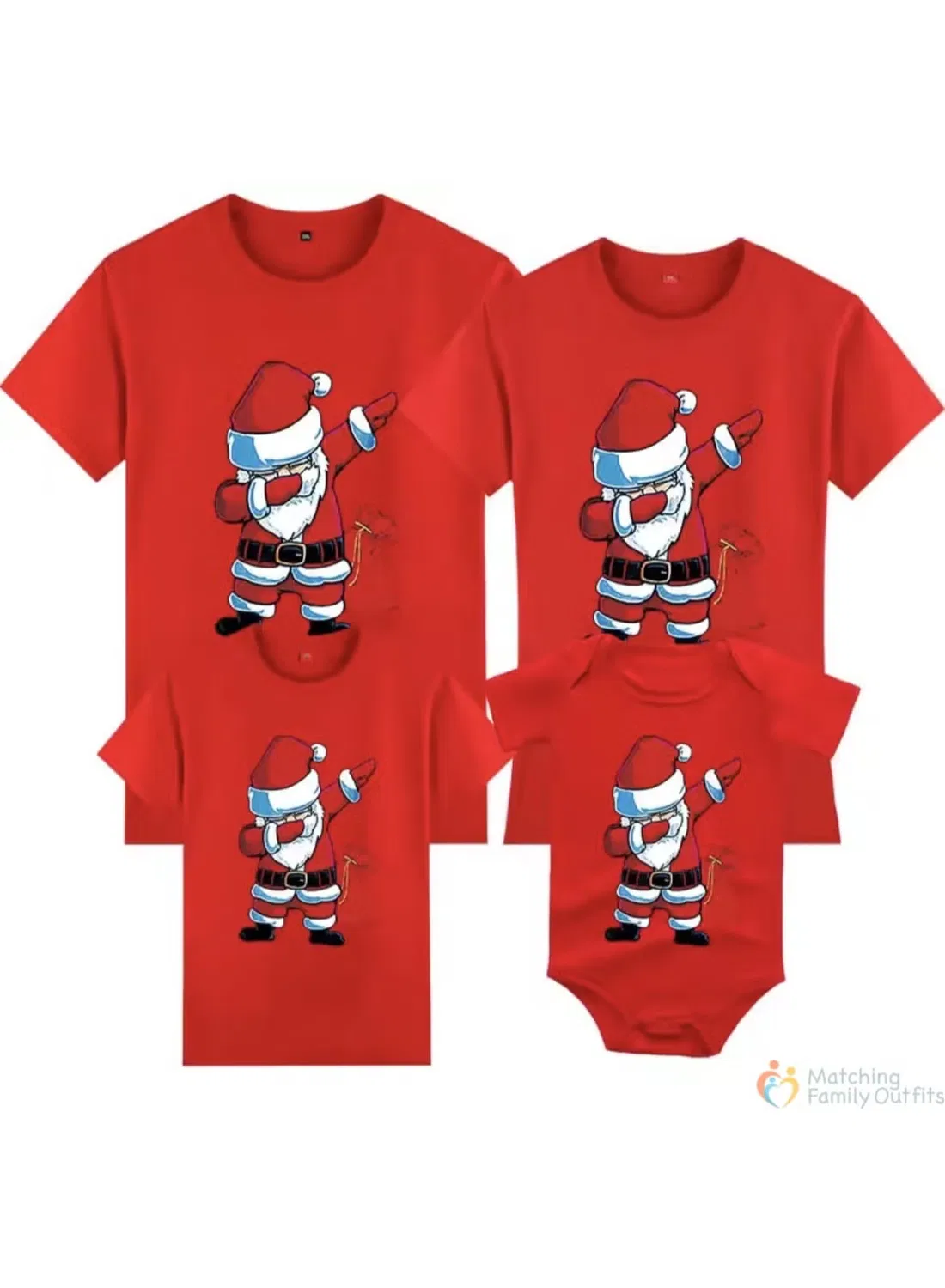 Футболка с принтом Санты комплект футболок Matching Family Outfits, красный