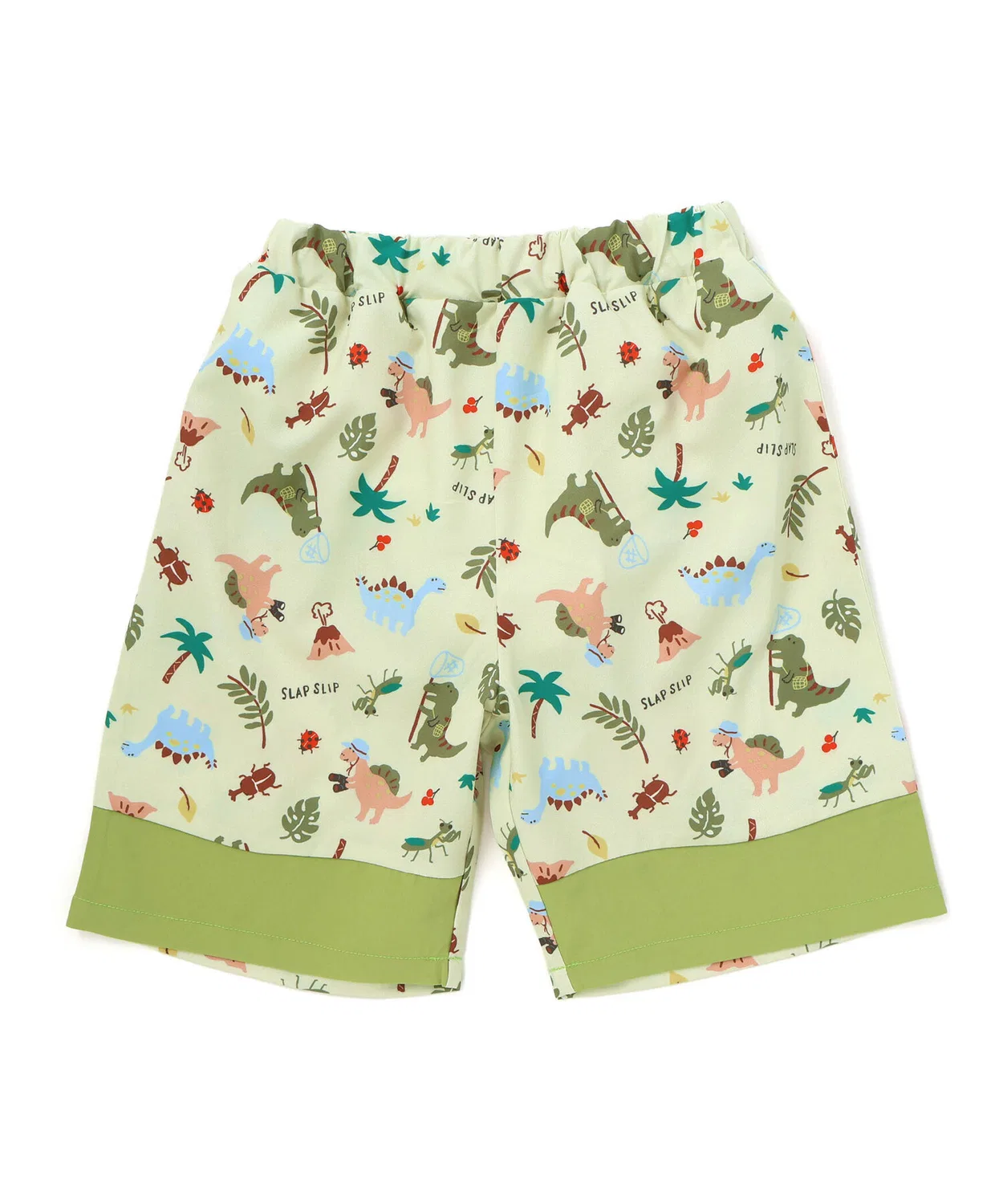 Детские плавки с принтом Green Dinosaur SLAP SLIP, Green