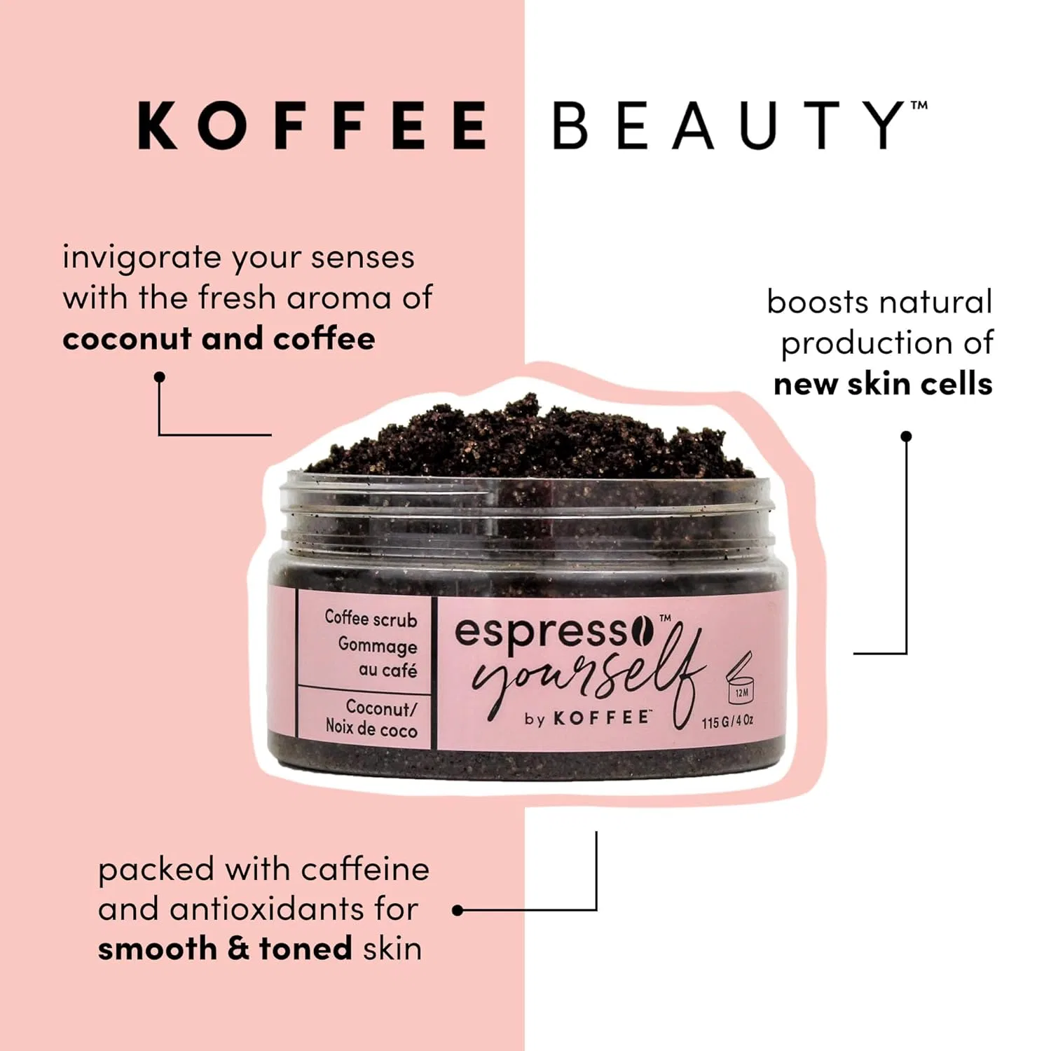Скраб для тела Кокосовый, Koffee Beauty, 118 мл — фото 2