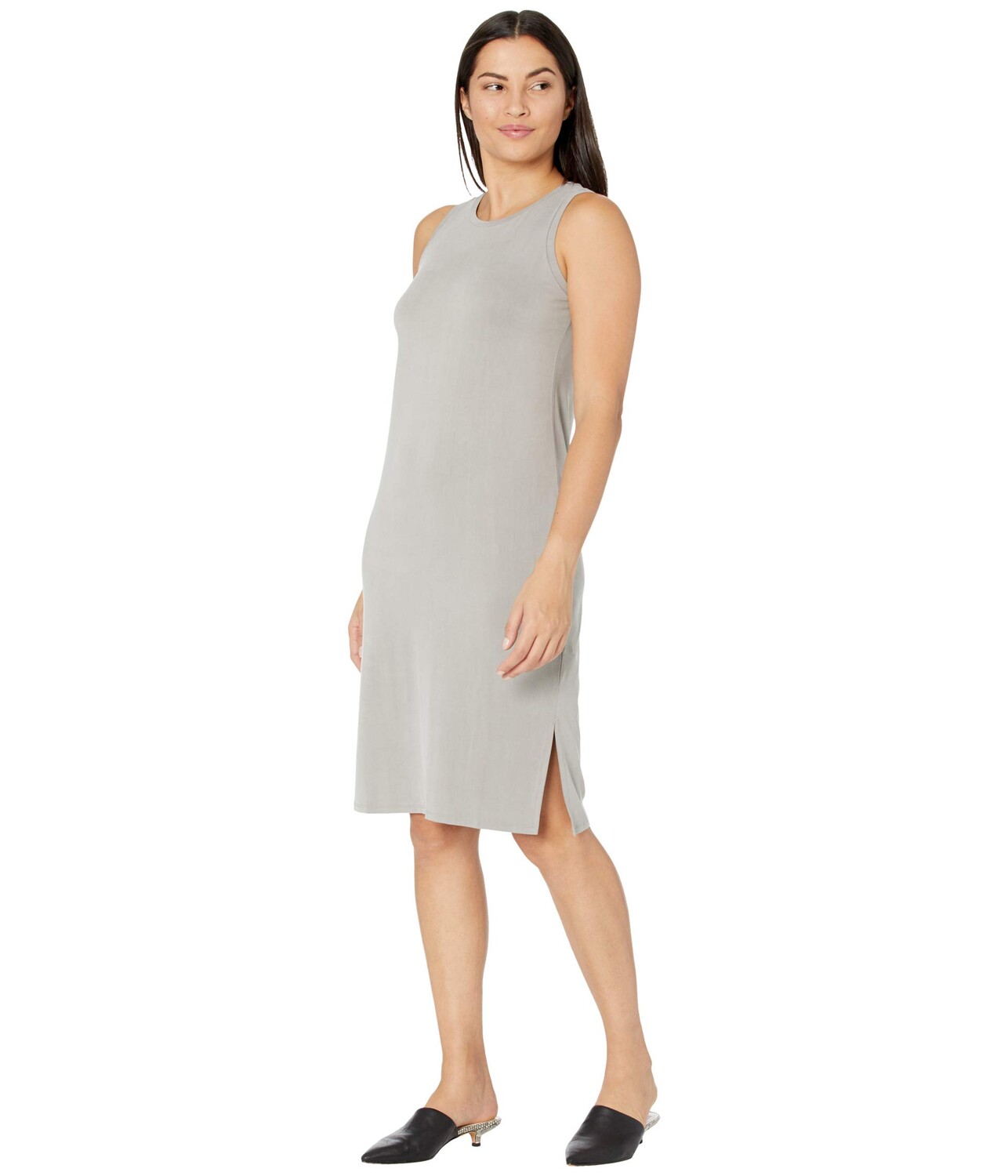 

Платье Eileen Fisher, Sandwashed Cupro Knit Crew Neck Tank Dress