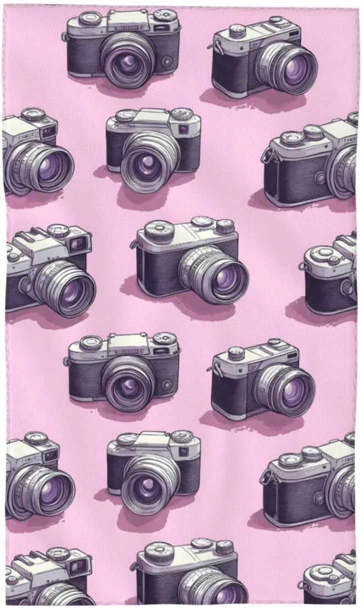 Махровая салфетка для лица GVYGVY, 69x40 см, Vintage Camera