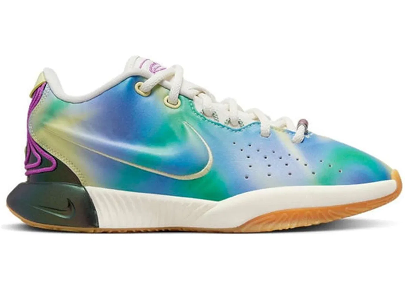 Детские кроссовки для мальчиков с высокой производительностью Nike LeBron 21 SE Nike, Multi-Color/Luminous Green/Fuchsia Dream/Sail