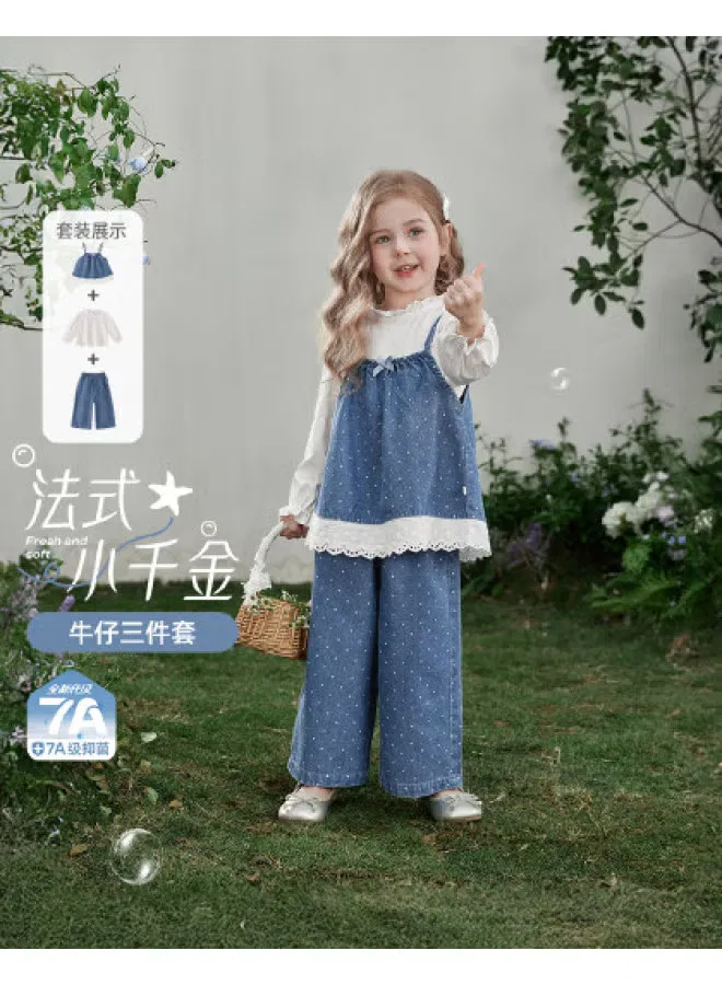 Комплект детский с принтом New spring collection girls' three-piece set fashion mid-kids Jellybaby
