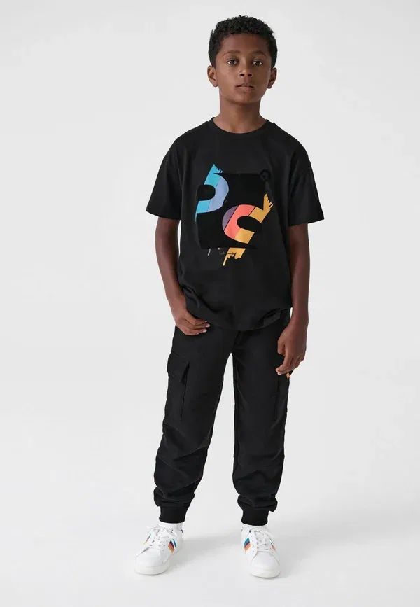 Спортивные брюки хлопок Paul Smith Junior Black, черный — фото 2