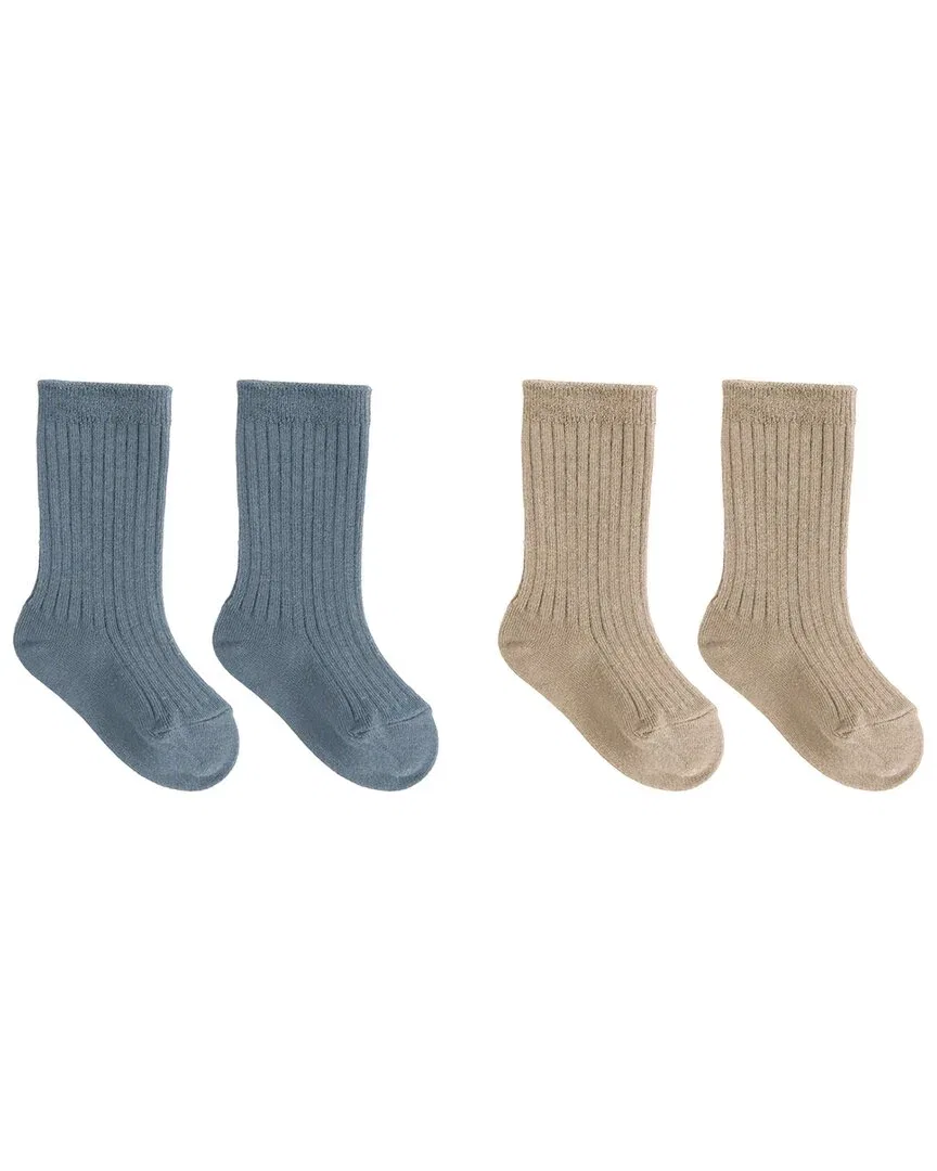 Детские носки комплект из 2 пар мягкие Quincy Mae, Socks Set Gold — фото 2