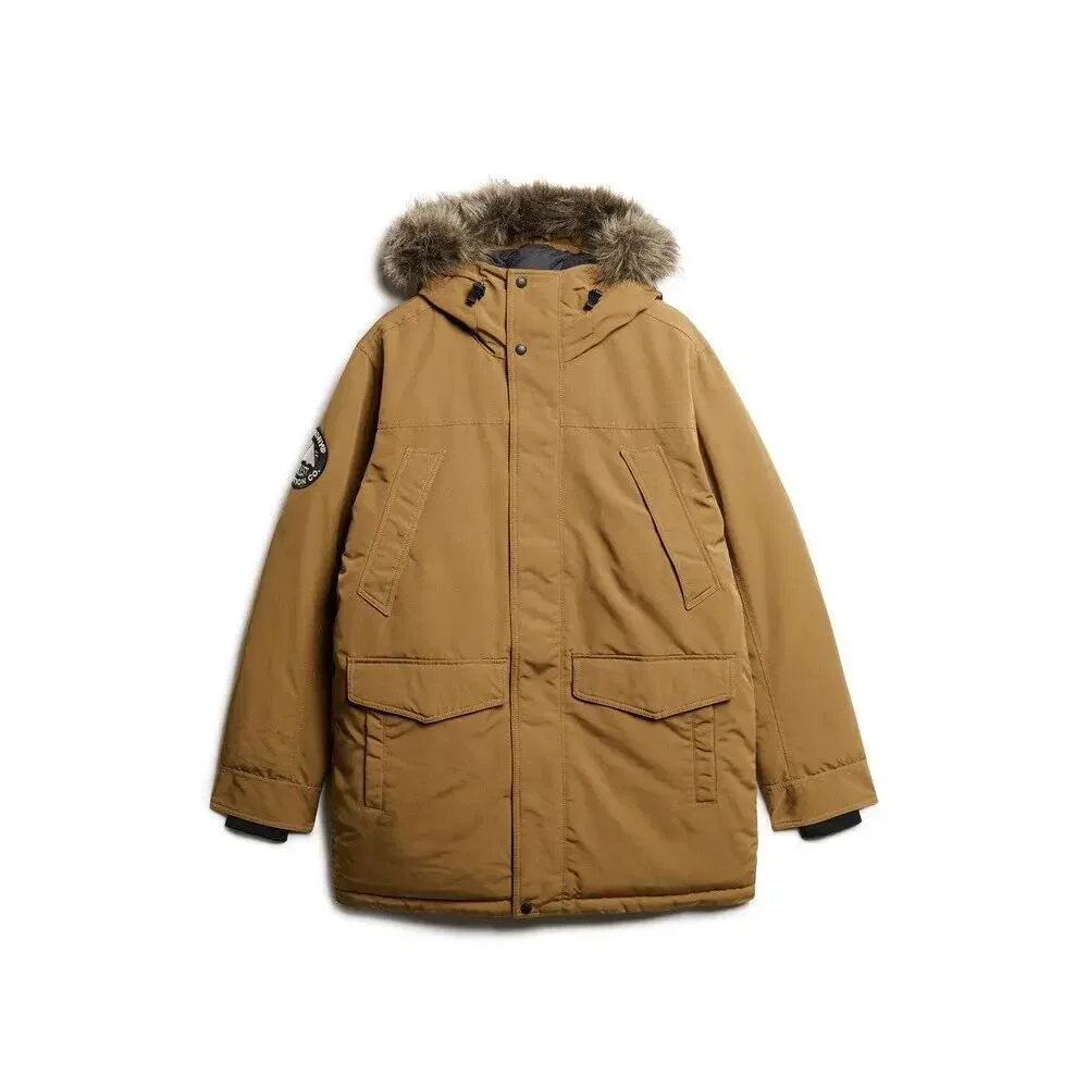 Женская утепленная парка с искусственным мехом Superdry Everest, Braun