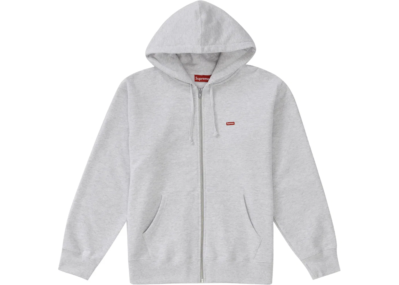 Мужская худи на молнии с капюшоном Supreme, Ash Grey