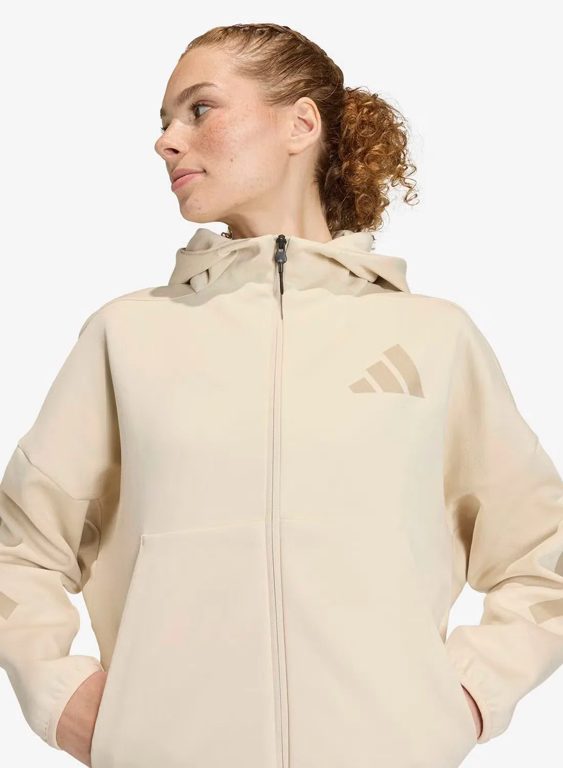 Худи с капюшоном Z.N.E. Adidas, коралловый