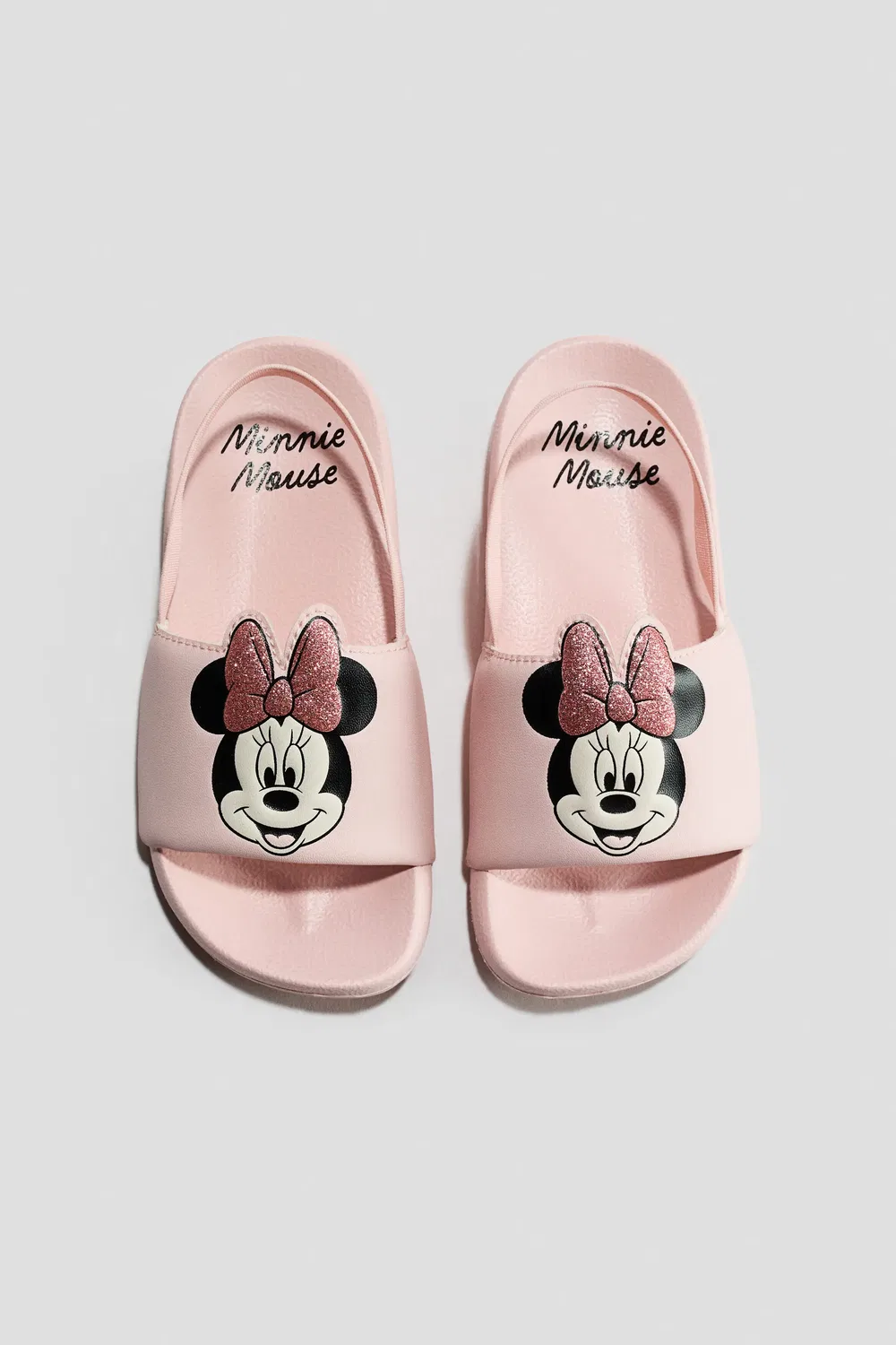 Детские сандалии с широким ремешком Pool Shoes H&M, Light Pink/Minnie Mouse