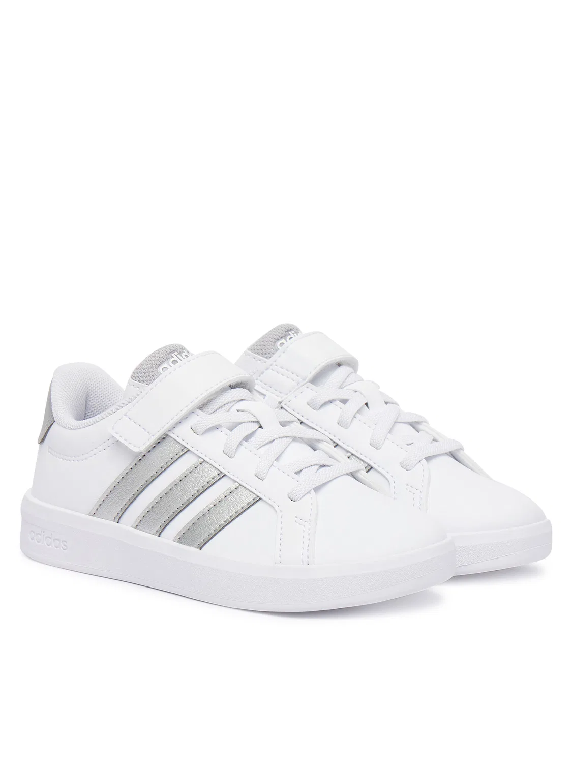 Кроссовки для девочки Grand Court Adidas, белый — фото 2