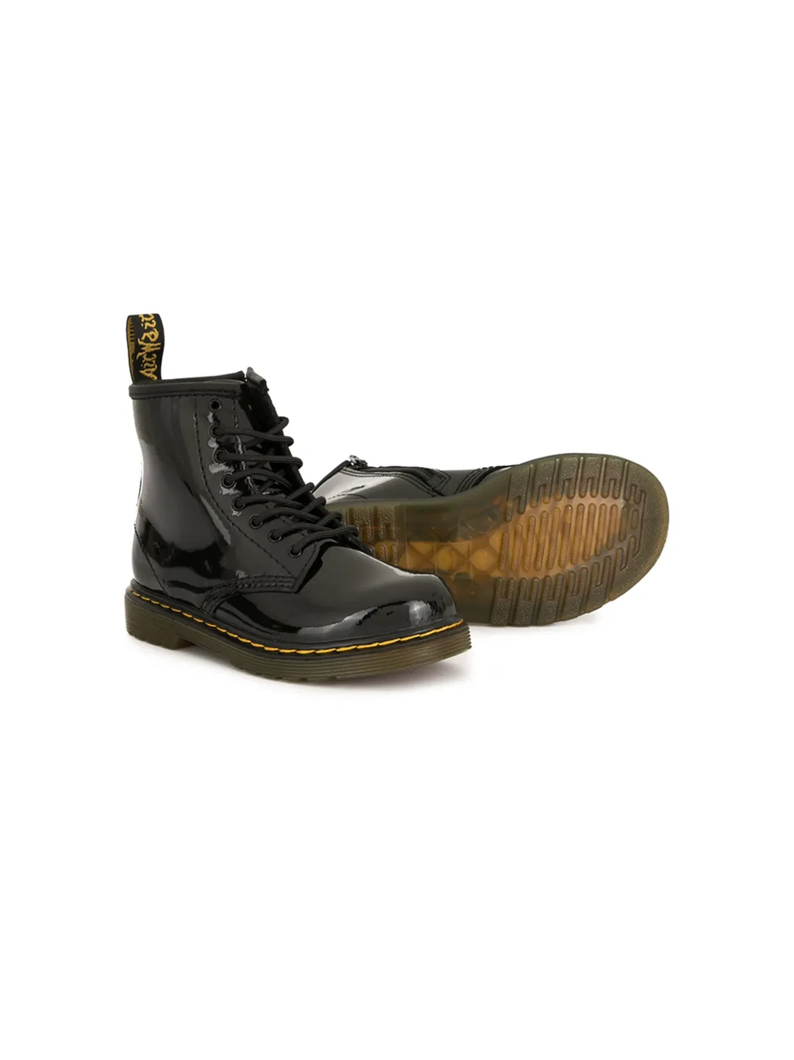 Резиновые сапоги на шнуровке черного цвета Dr. Martens, черный — фото 2